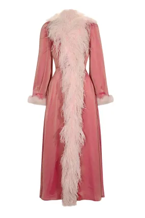 1930s Pink Ostrich Feather Duster Coat