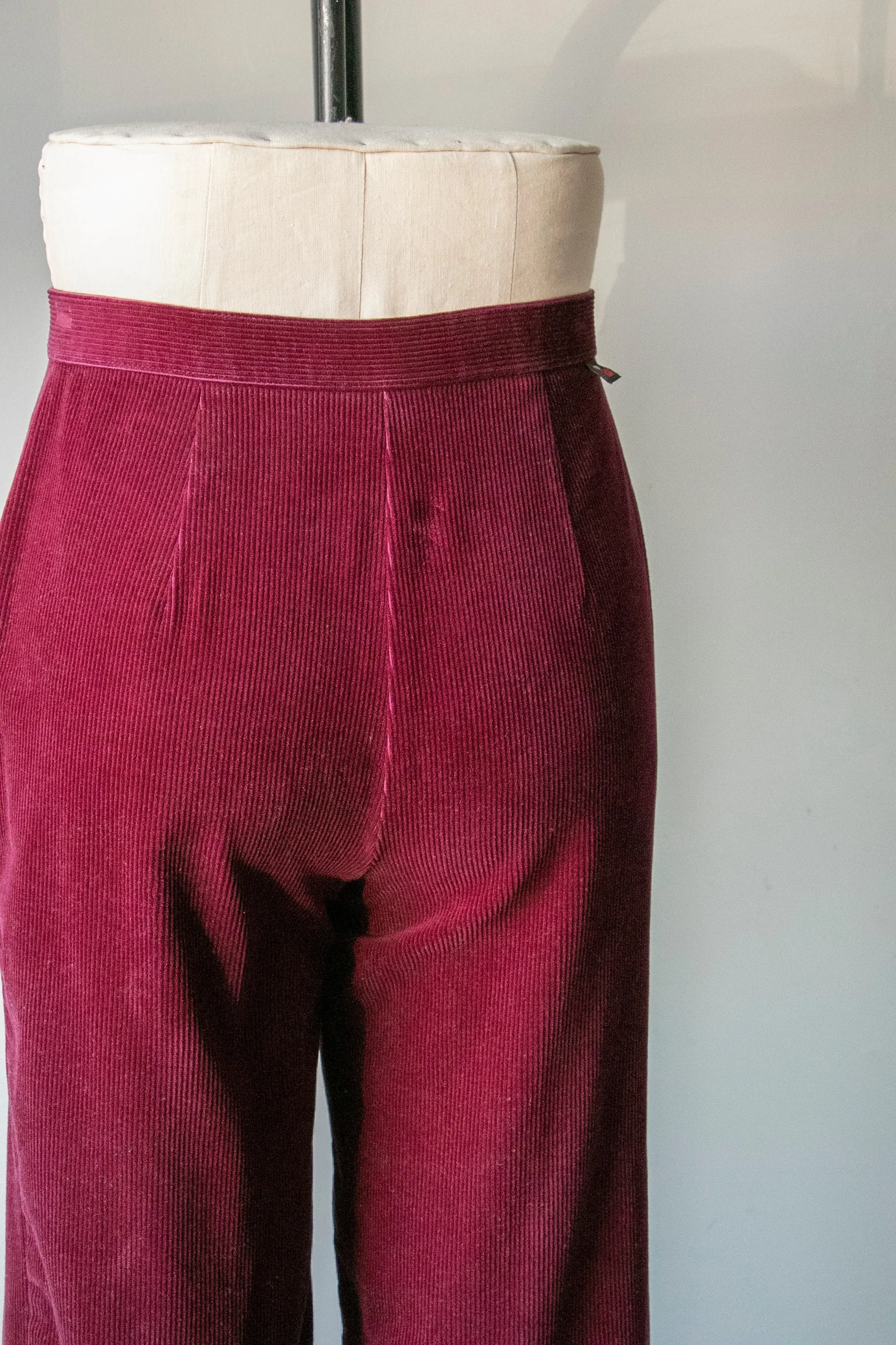 1980s Cords Corduroy Pants High Waist S / XS