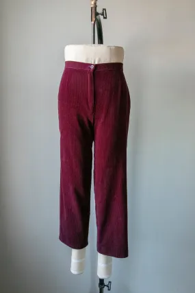 1980s Cords Corduroy Pants High Waist S / XS