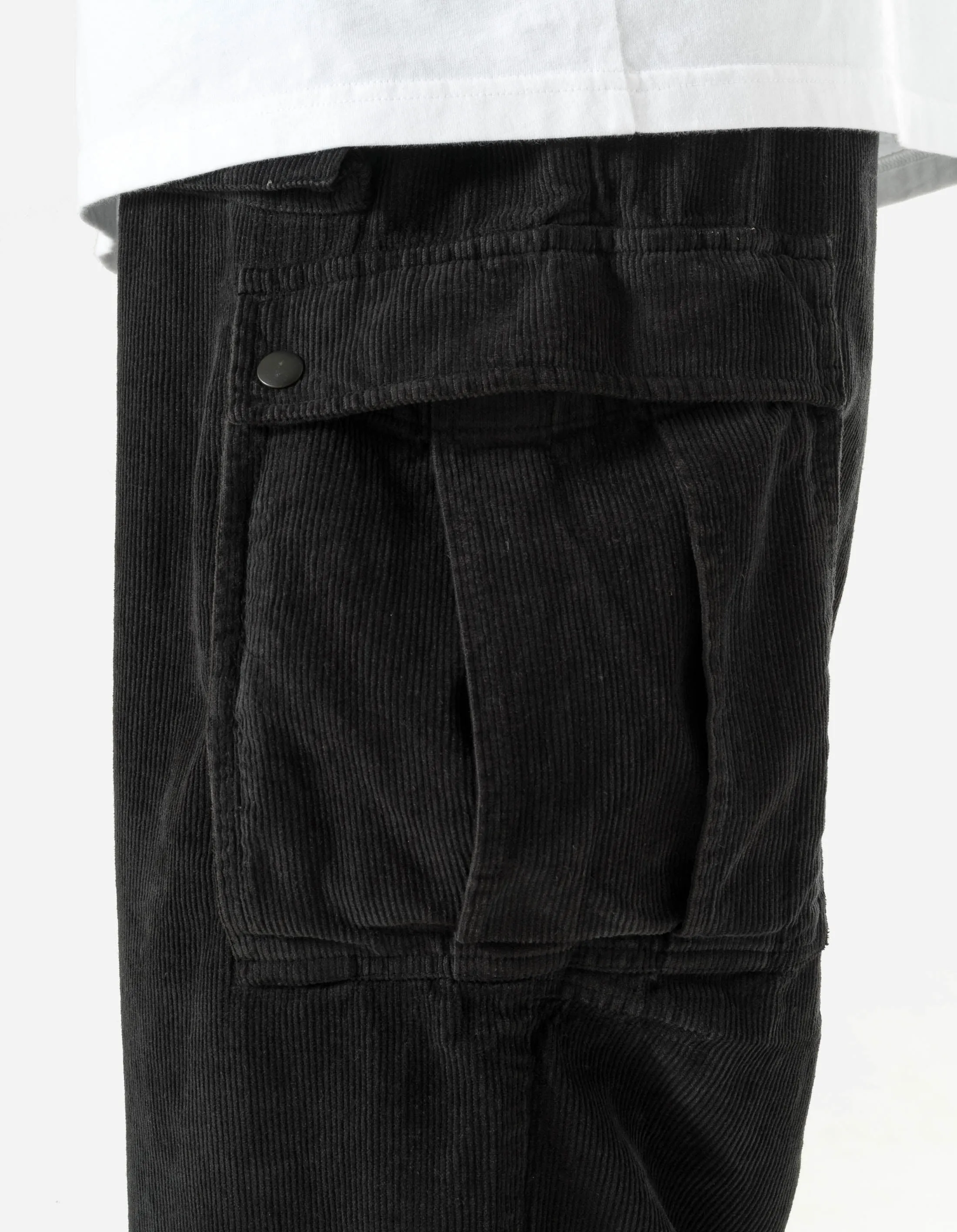 4569 Hemp Utility Cargo Track Pants Black