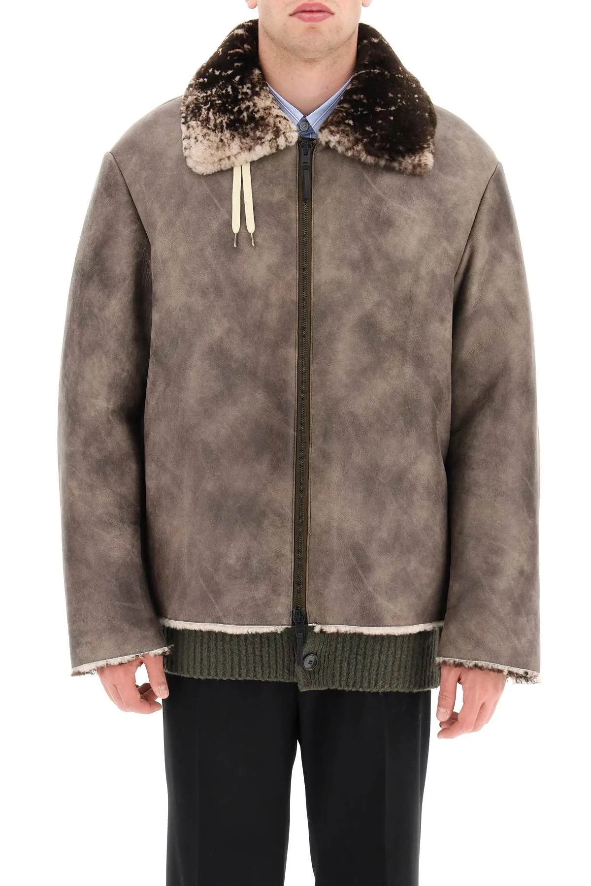 Acne Studios Vintage-Effect Shearling Jacket (Size - 50)