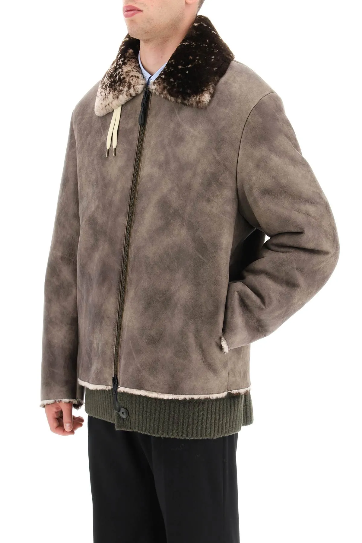 Acne Studios Vintage-Effect Shearling Jacket (Size - 50)