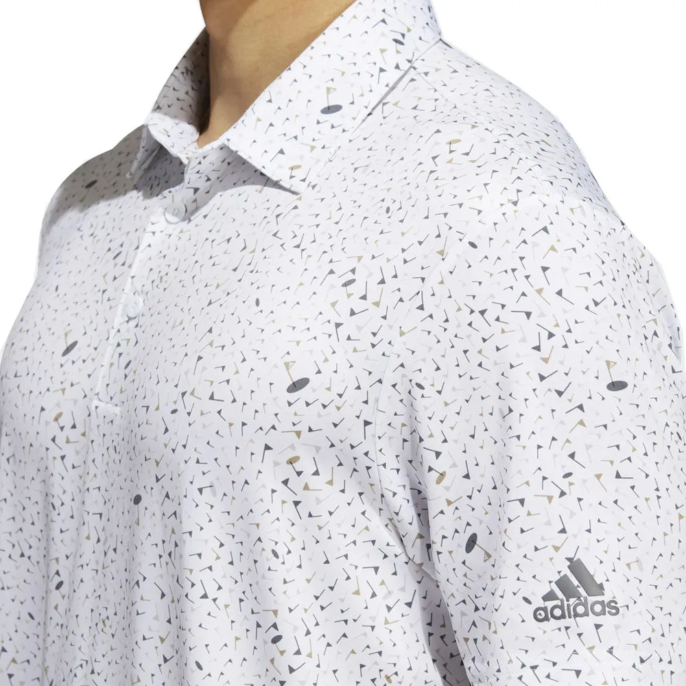 adidas Flag Print Polo Shirt - Grey Four/Hemp/Grey Two