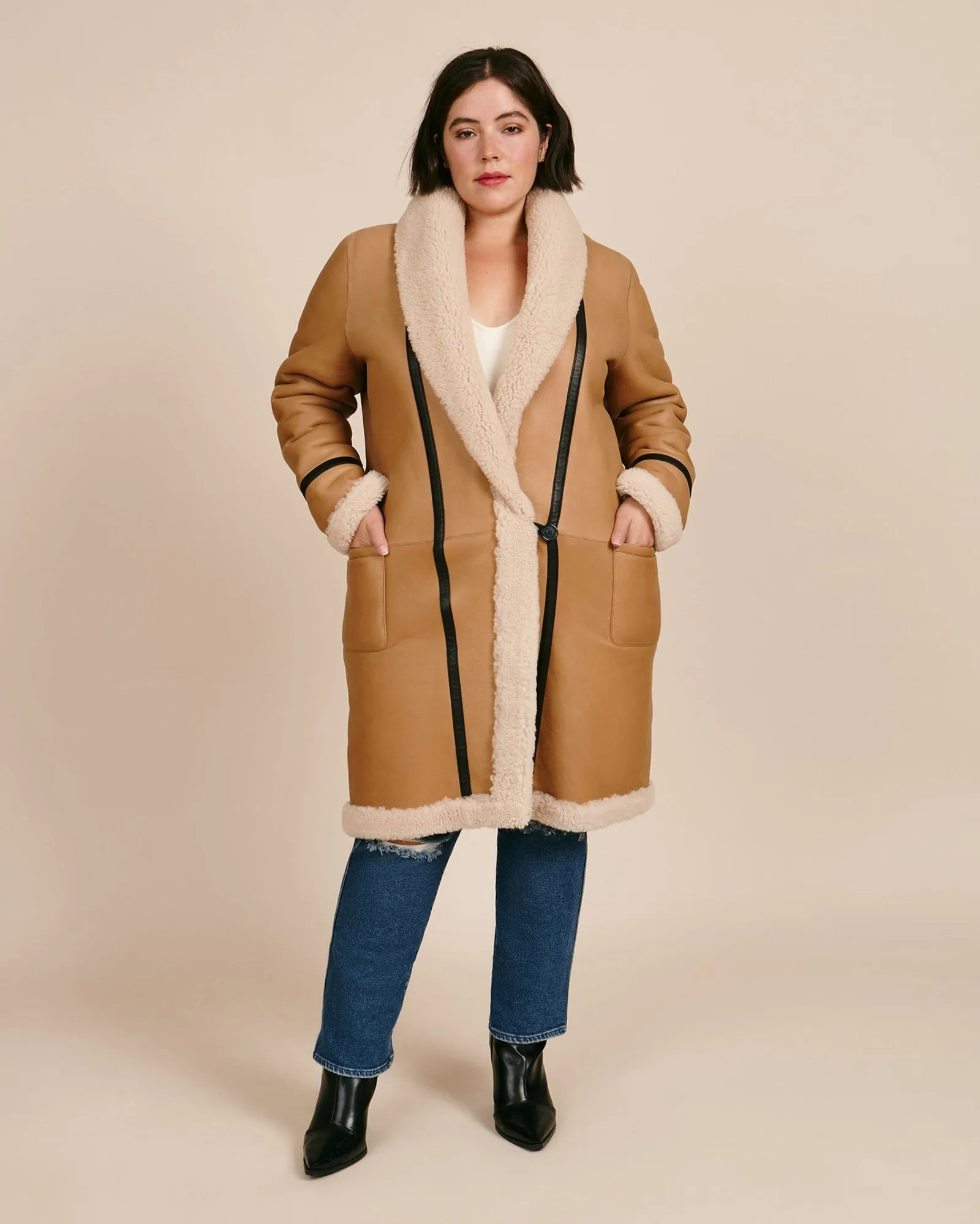 Aerie Shearling Coat | Cream