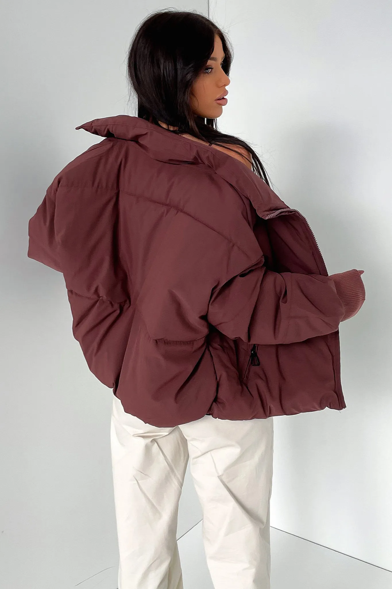 Ajax Puffer Jacket - Brown