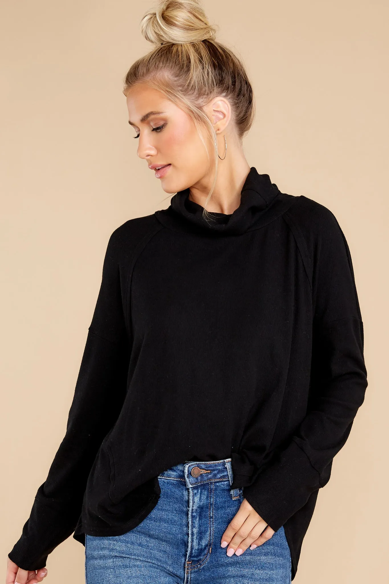 Always Stunning Black Turtleneck Sweater