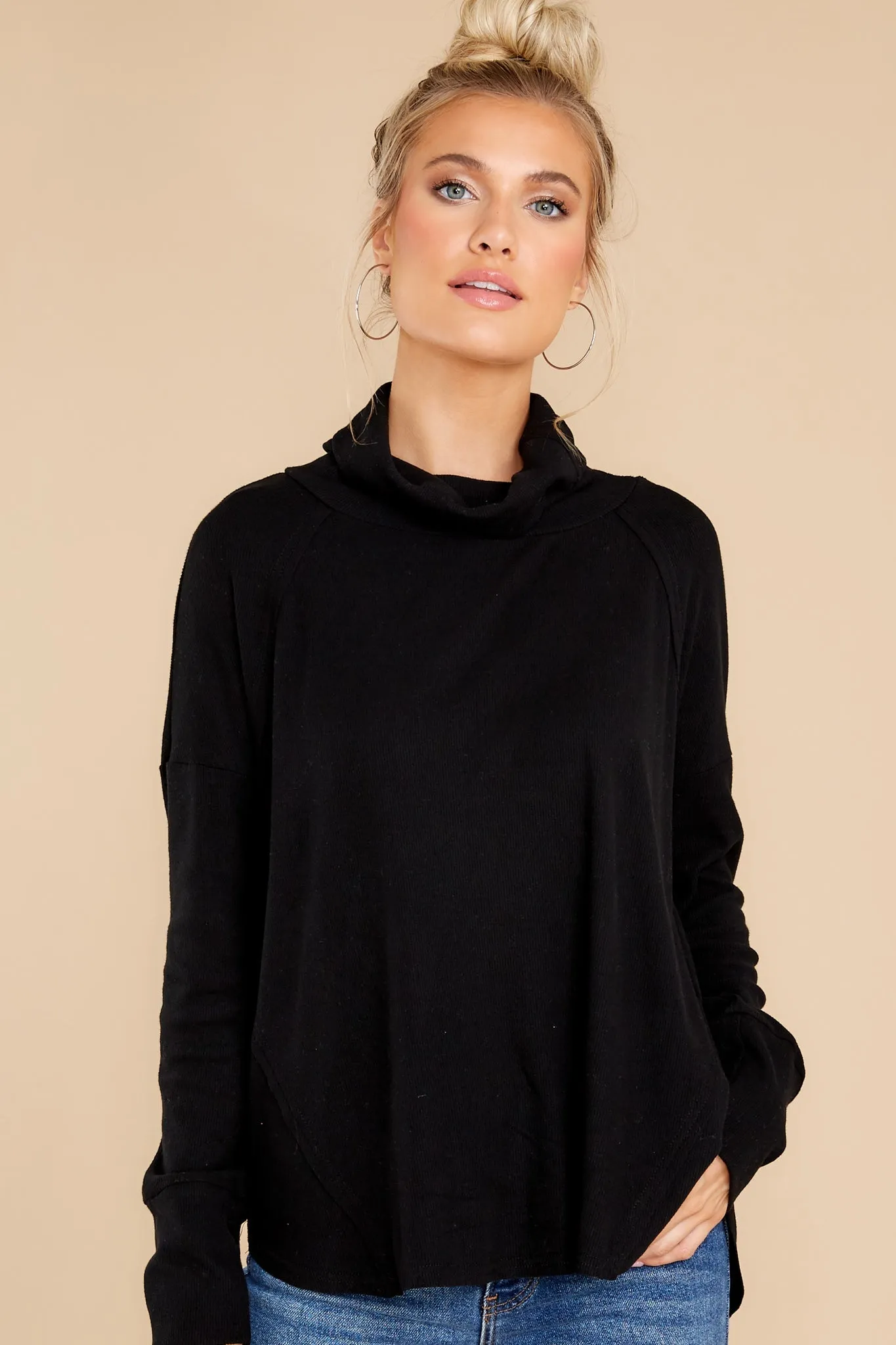 Always Stunning Black Turtleneck Sweater