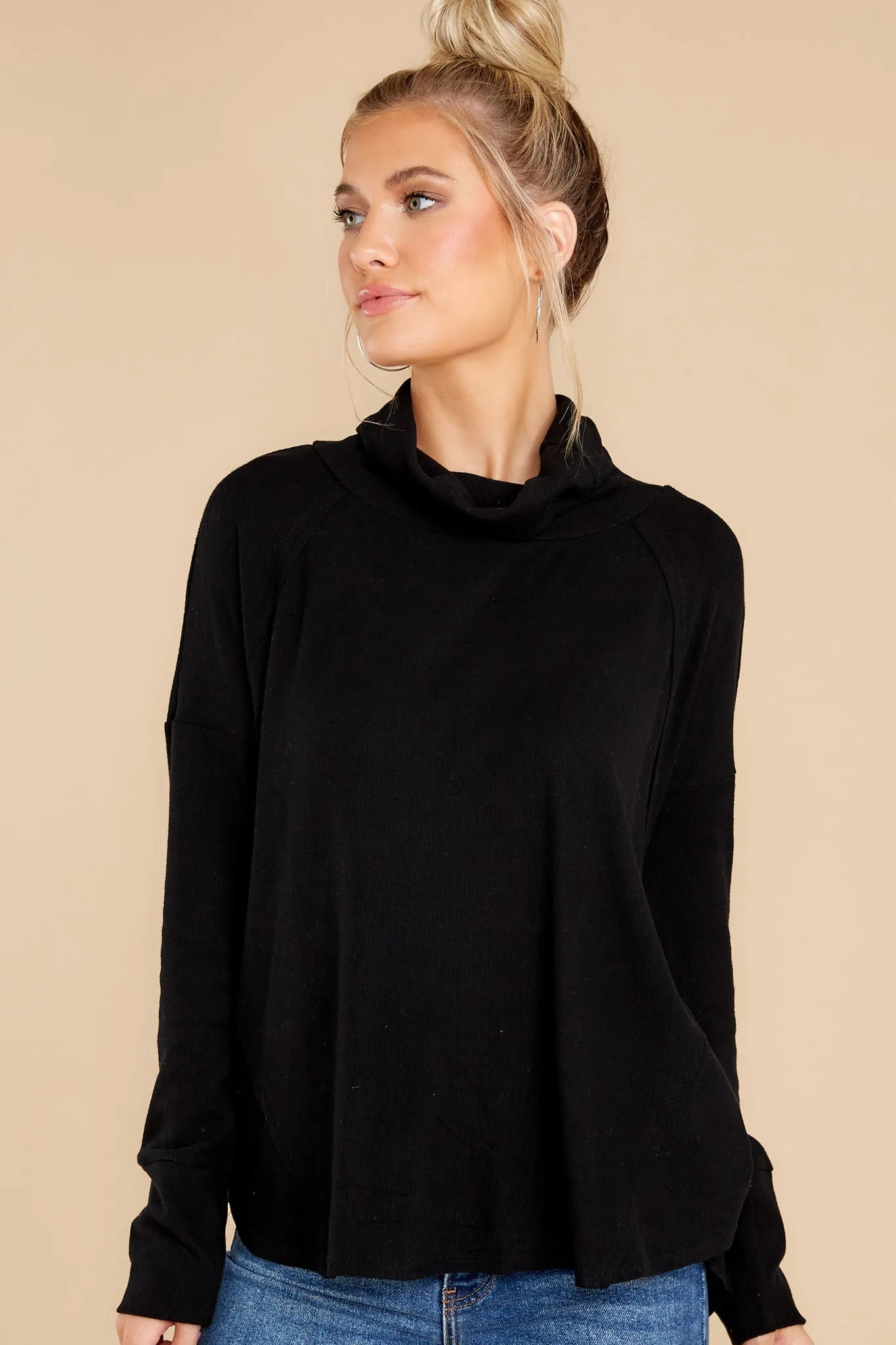 Always Stunning Black Turtleneck Sweater