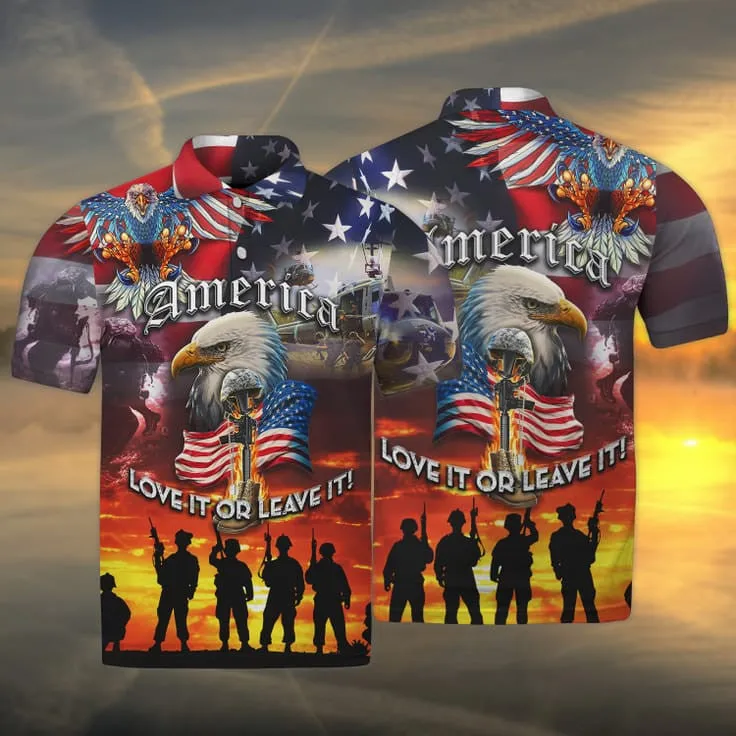 America Veteran 3D All Over Print Shirt, Love Veteran Hoodie, Veteran Polo Shirt Men, Gift For Dad Veteran