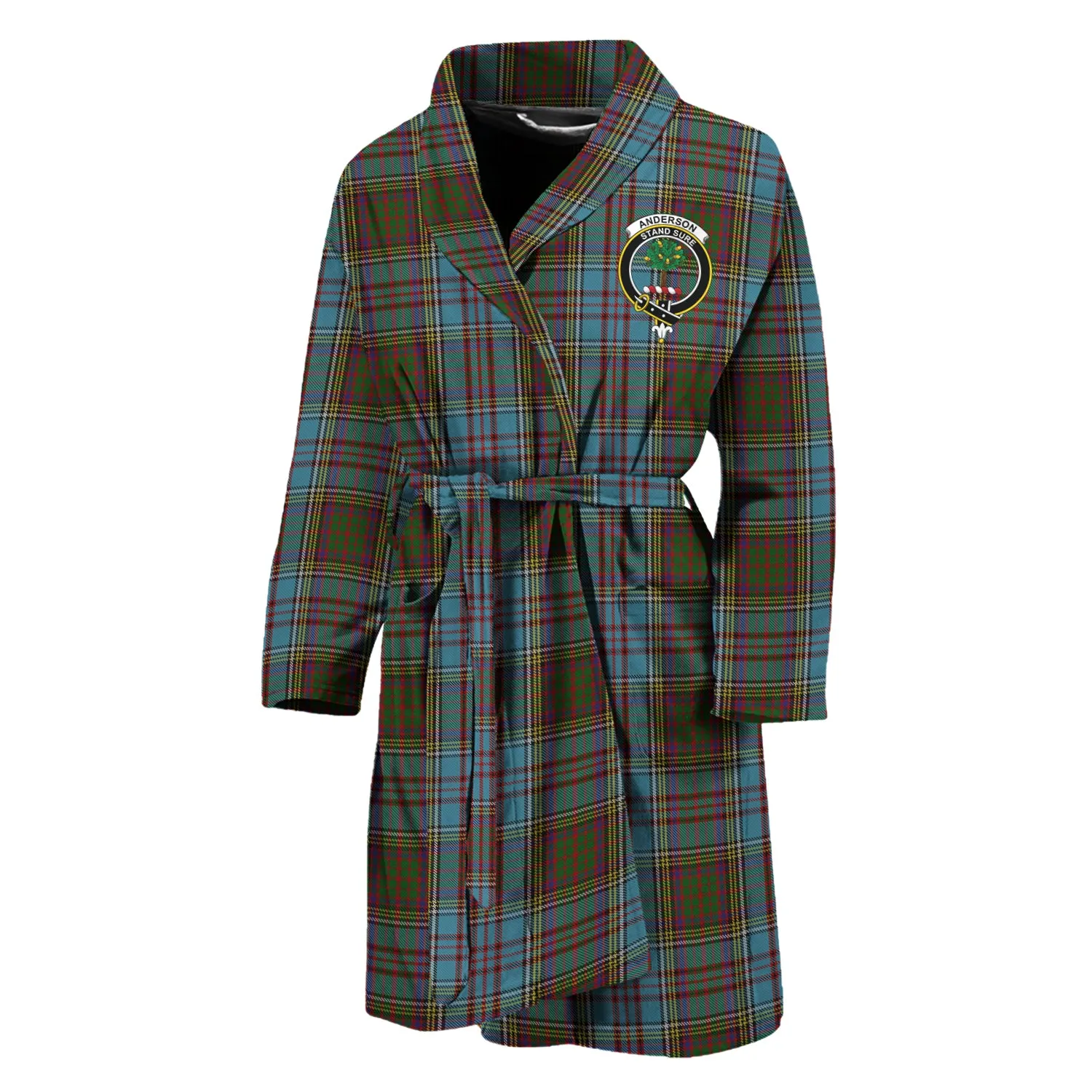 Anderson Tartan Bathrobe with Family Crest