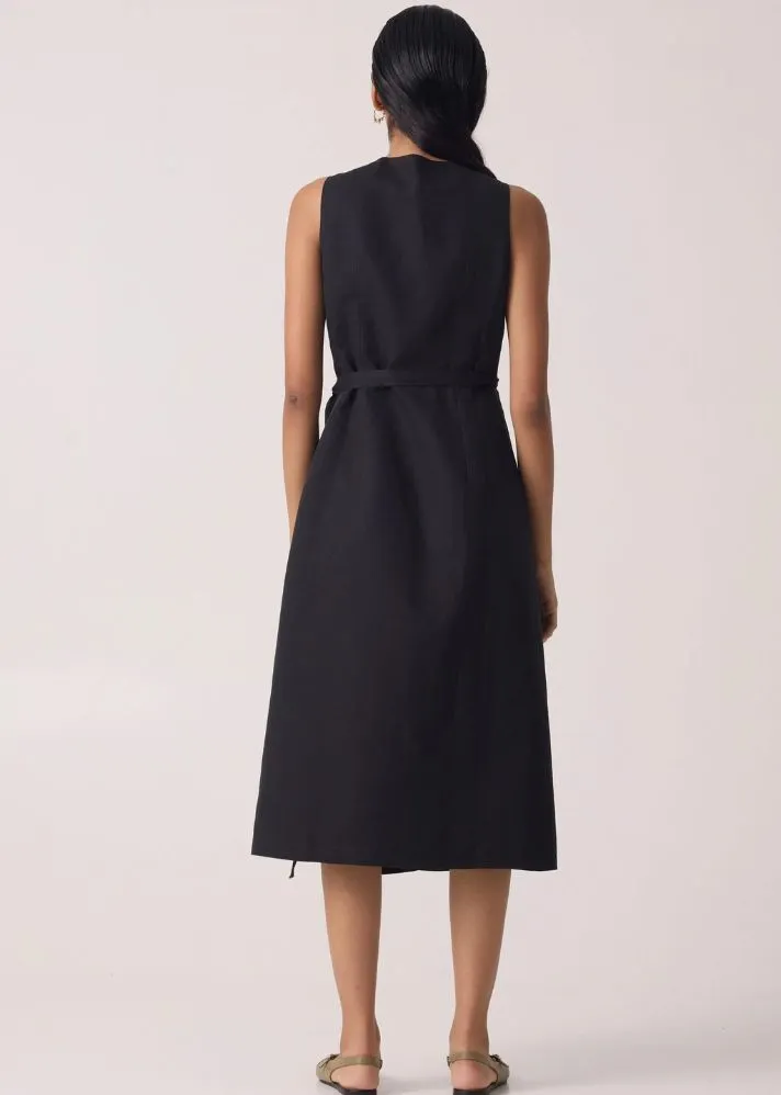 Arandi Black Wrap Dress