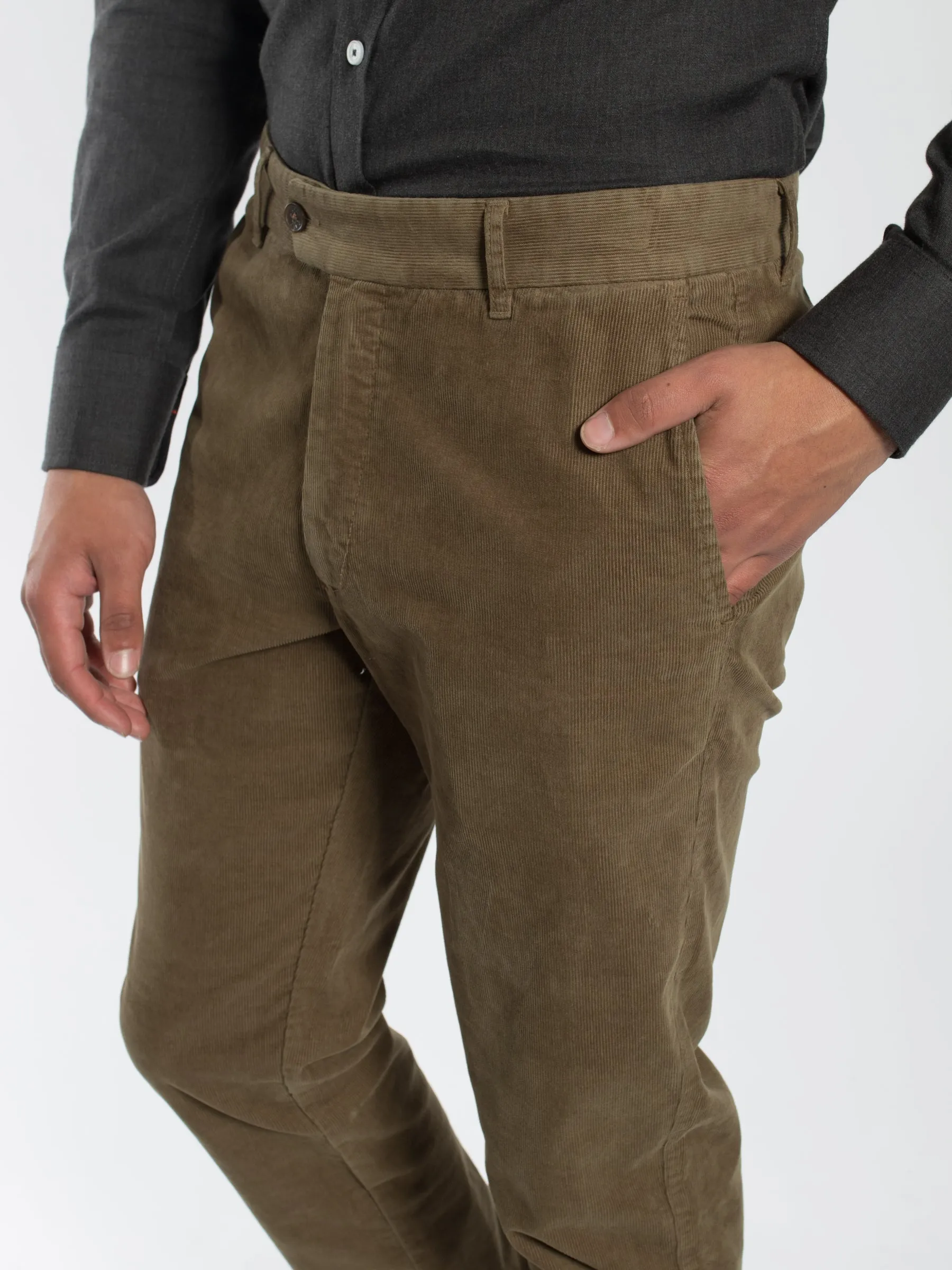 Army Corduroy Cotton Spandex Pant