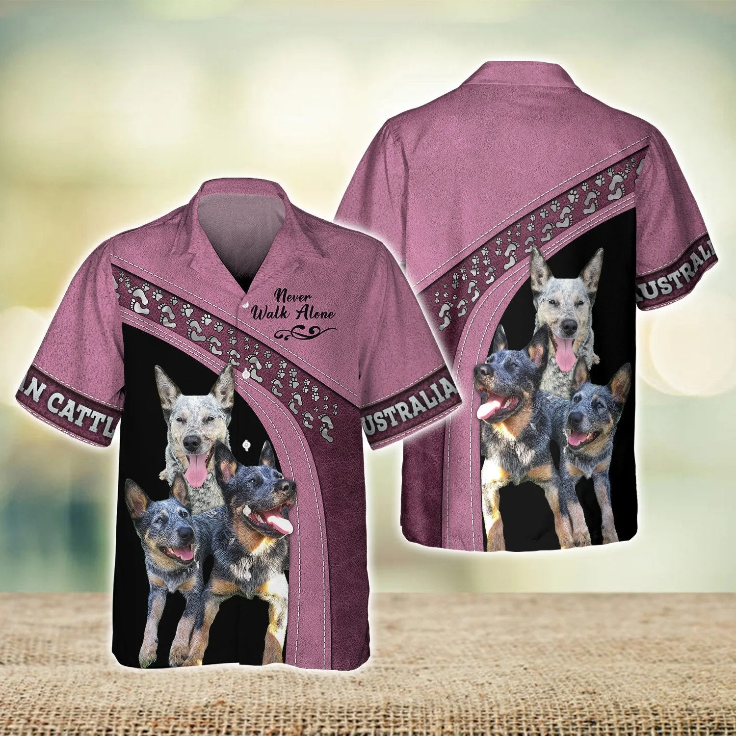 Australian Cattle Love Never Walk Alone 3D Full Print Shirts, Dog Memorial Gifts for loss of Dog