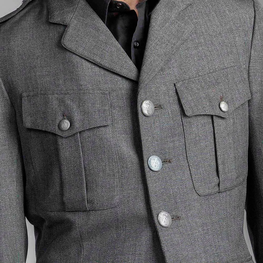 Authentic Charcoal Military Style Blazer