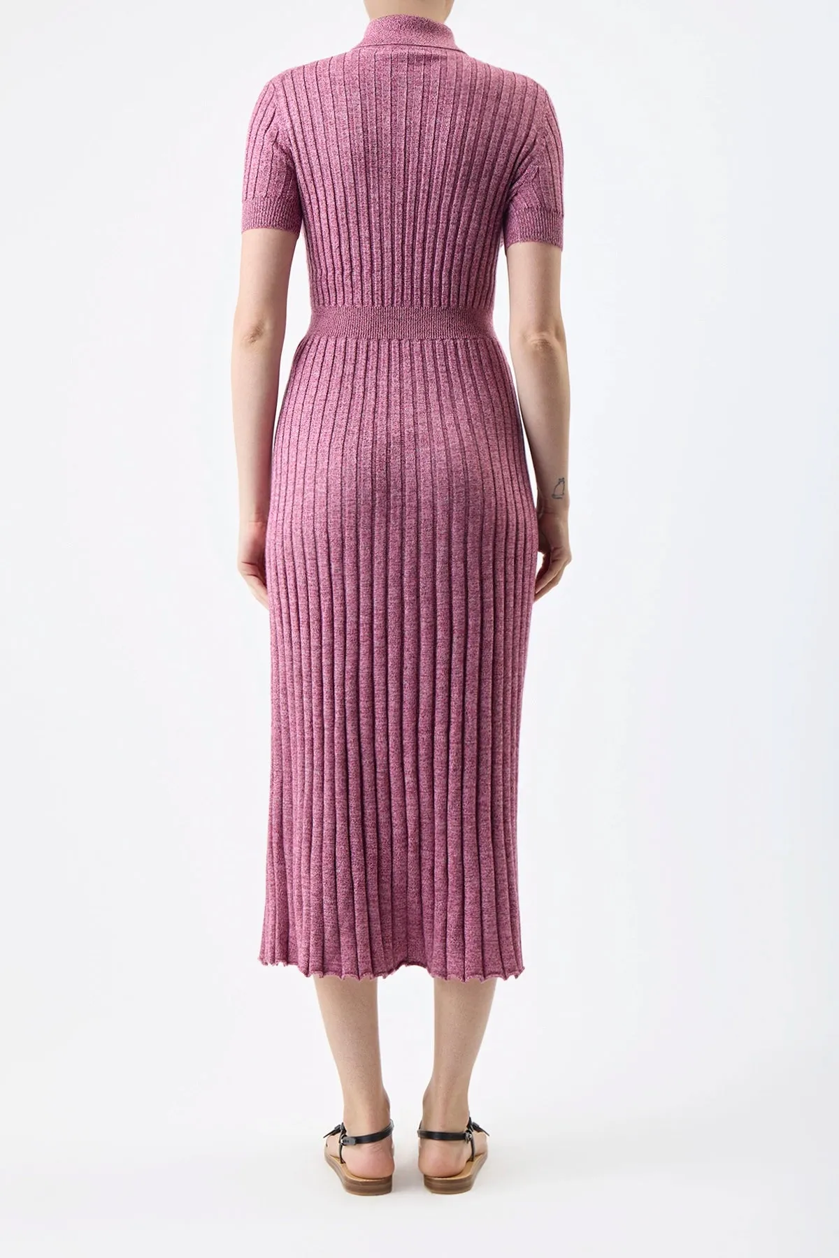 Avant Knit Dress in Blush Multi Cashmere Silk