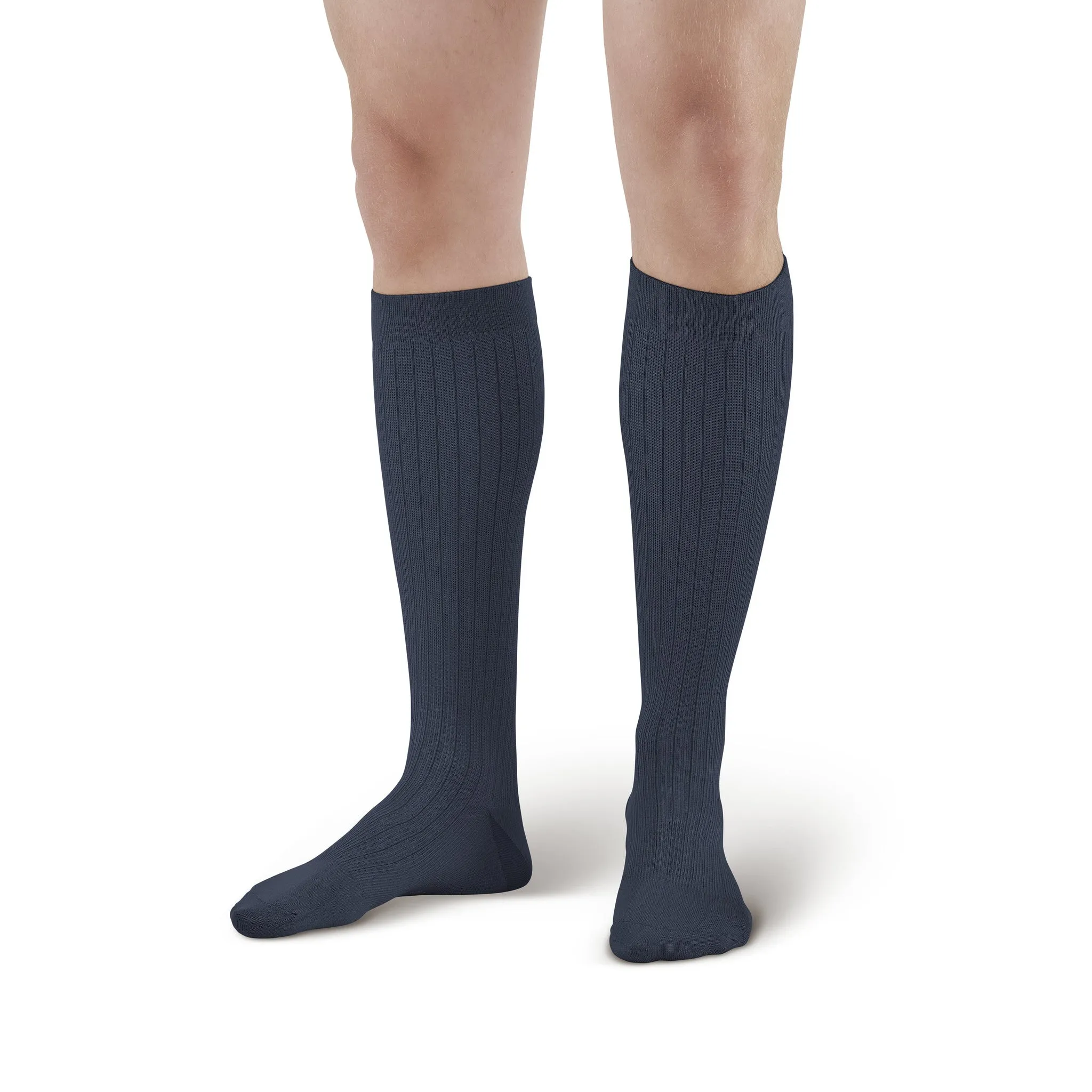 AW 128 Men's Microfiber/Cotton Knee High Dress Socks 20-30 mmHg