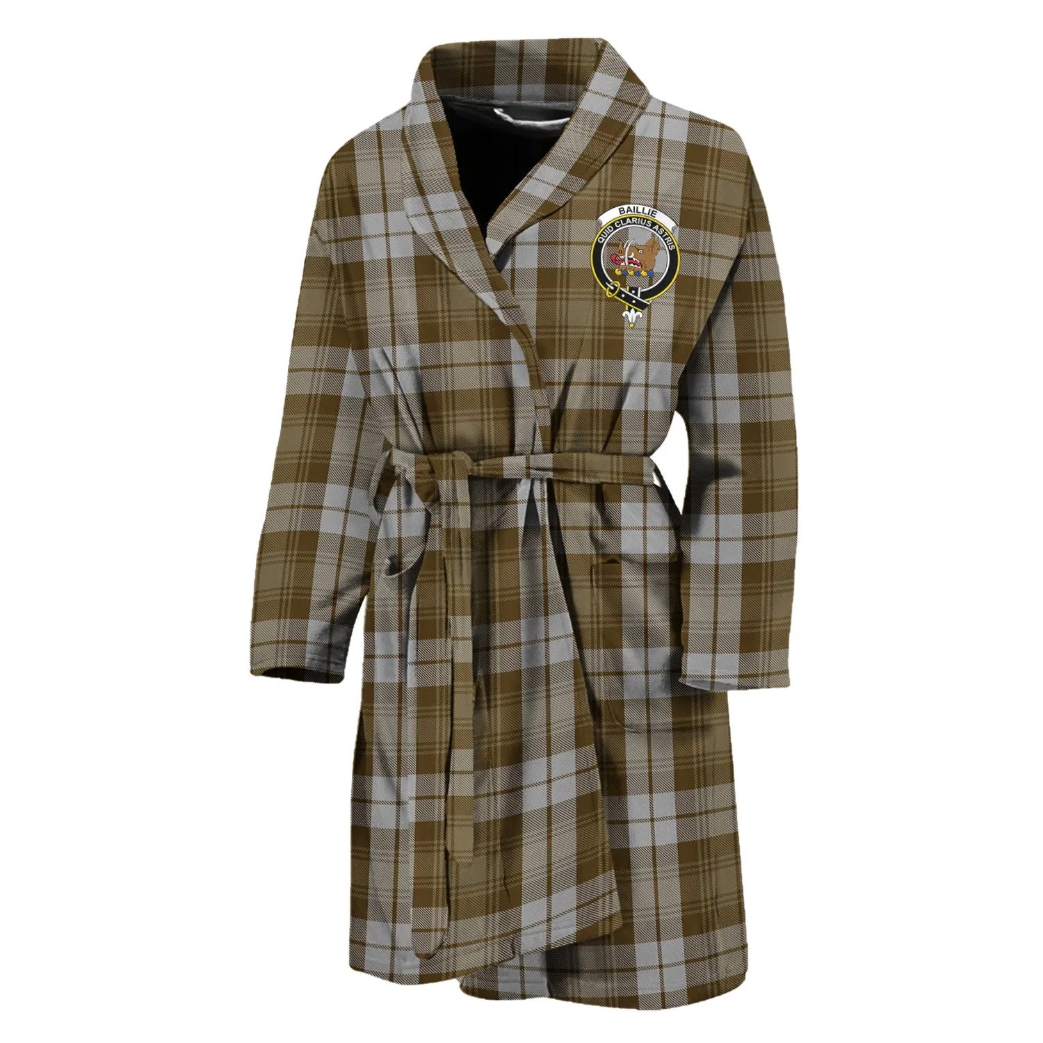 Baillie Dress Tartan Bathrobe with Family Crest