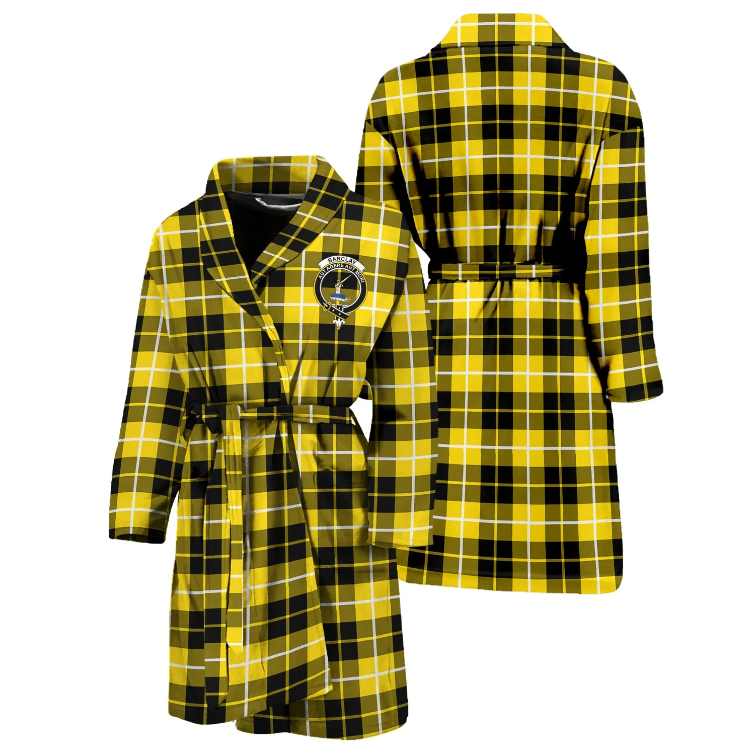 Barclay Dress Modern Tartan Bathrobe with Family Crest