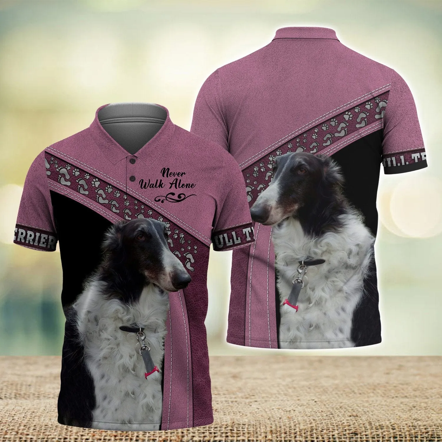 Barzoï Love Never Walk Alone 3D Full Print Shirts, Shirt For Dog Lovers, Dog Memorial Gifts for loss of Dog