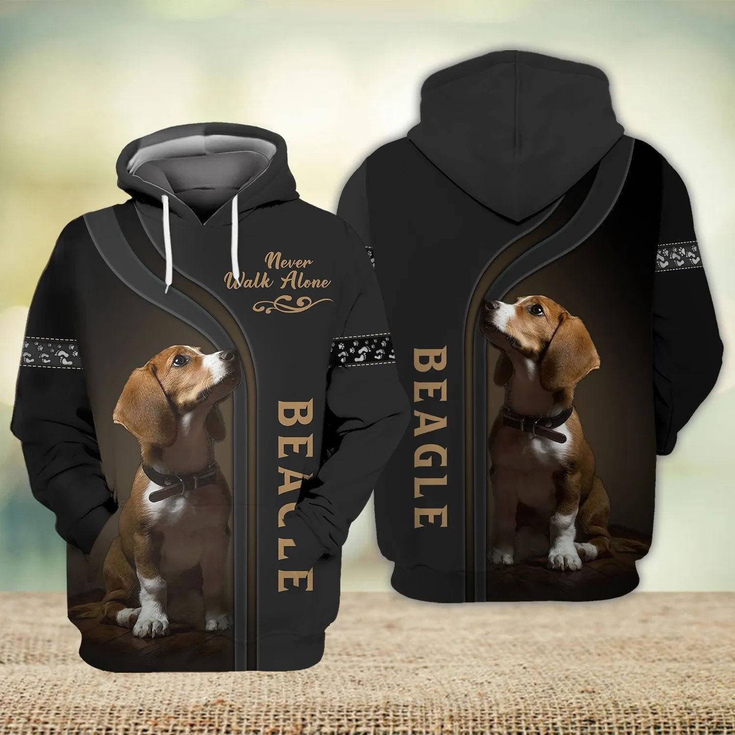 Beagle Lover Never Walk Alone 3D Full Print Shirts 2761, Shirt For Dog Lovers, Dog Memorial Gifts for loss of Dog