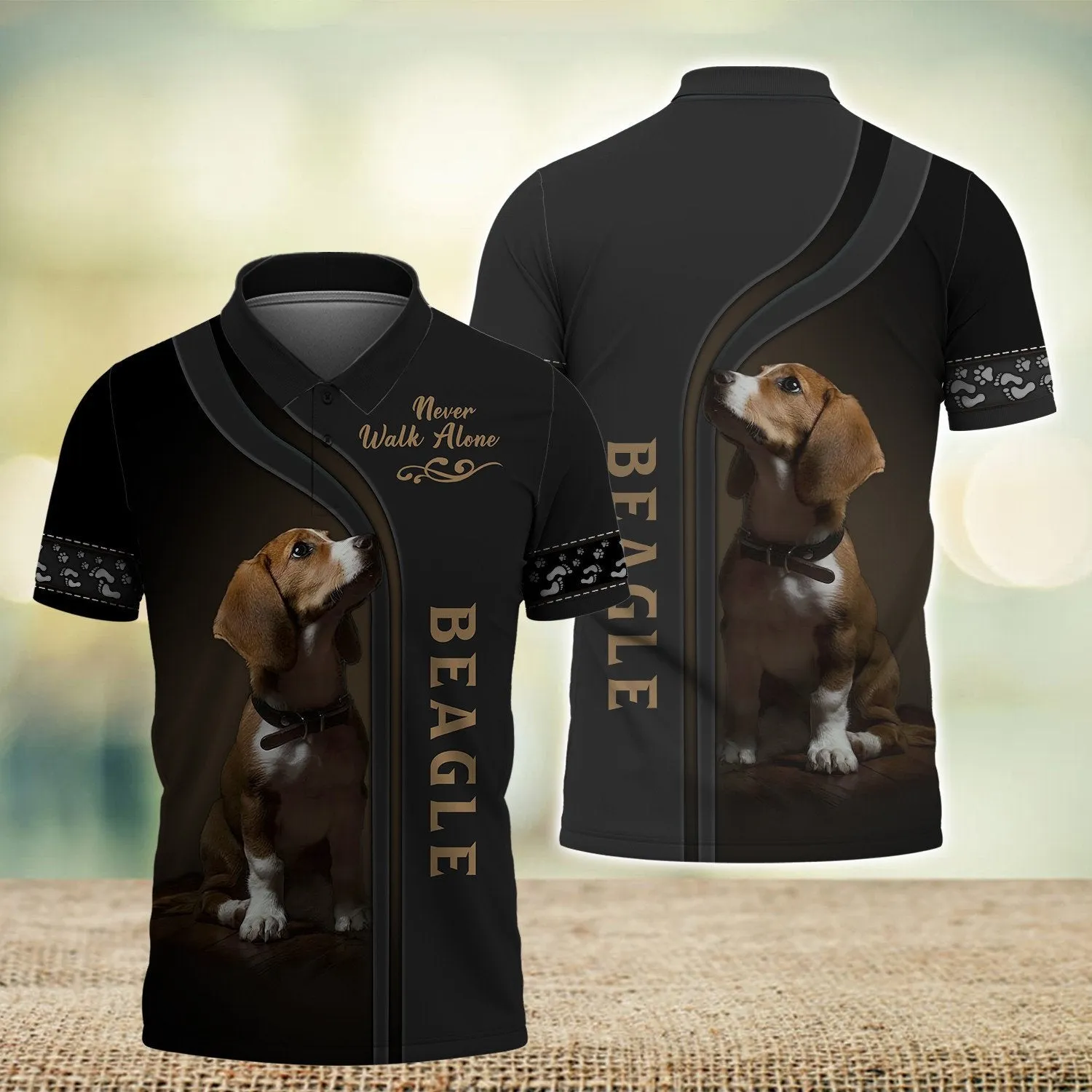 Beagle Lover Never Walk Alone 3D Full Print Shirts 2761, Shirt For Dog Lovers, Dog Memorial Gifts for loss of Dog