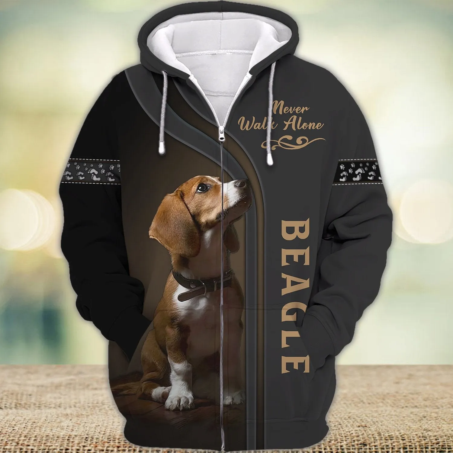 Beagle Lover Never Walk Alone 3D Full Print Shirts 2761, Shirt For Dog Lovers, Dog Memorial Gifts for loss of Dog