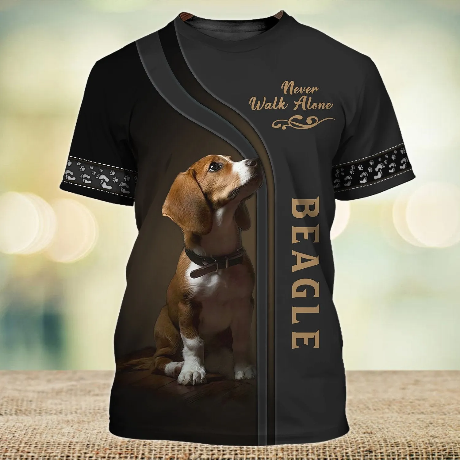 Beagle Lover Never Walk Alone 3D Full Print Shirts 2761, Shirt For Dog Lovers, Dog Memorial Gifts for loss of Dog