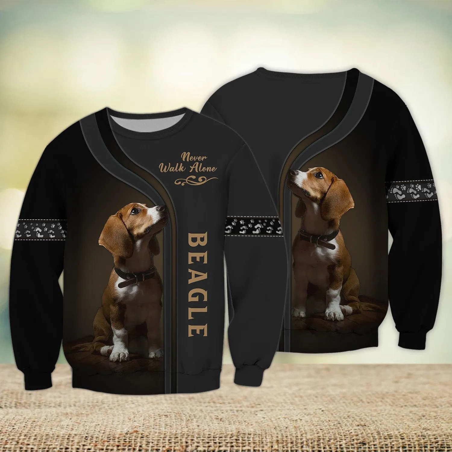 Beagle Lover Never Walk Alone 3D Full Print Shirts 2761, Shirt For Dog Lovers, Dog Memorial Gifts for loss of Dog