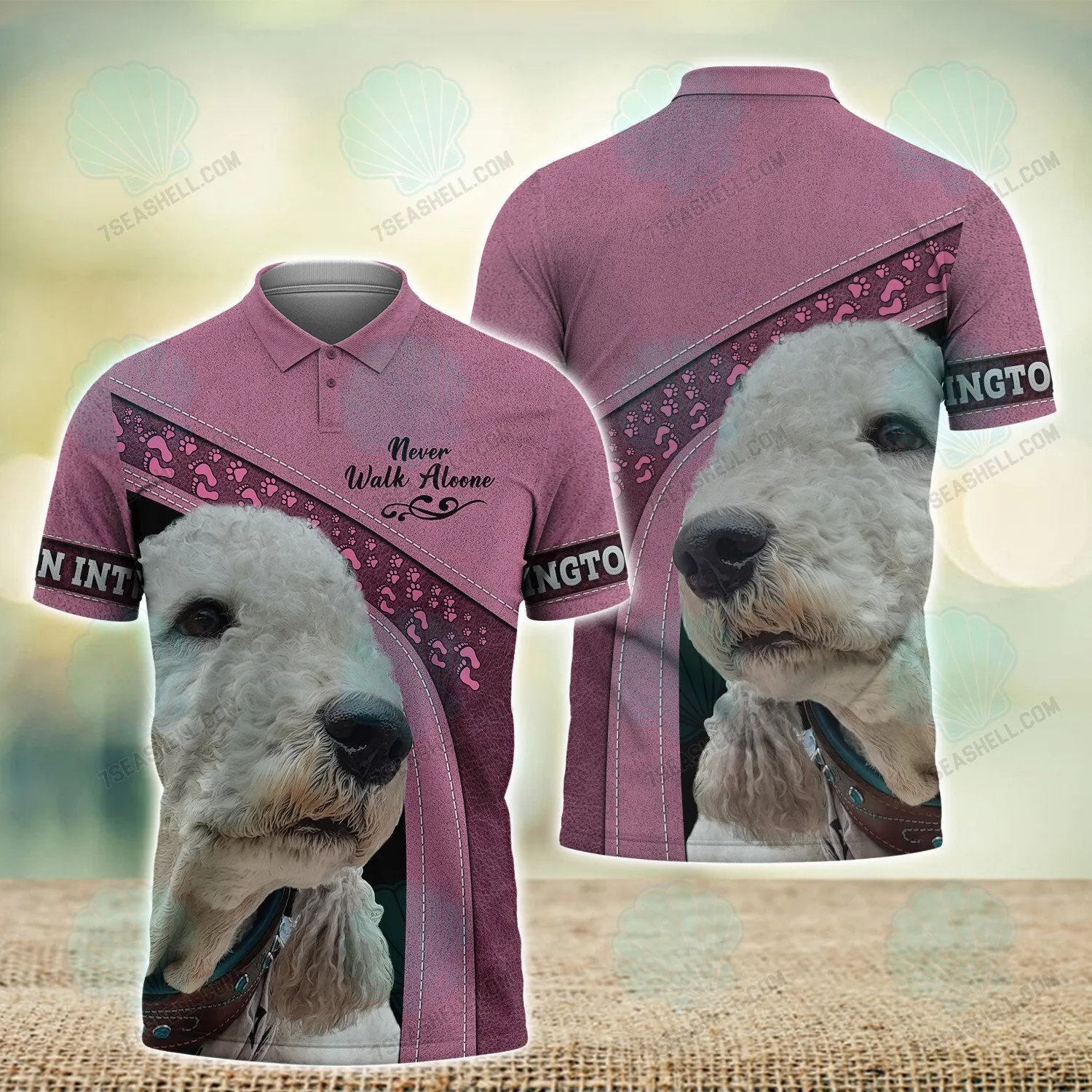 Bedlington Intrieri Love Never Walk Alone 3D Full Print Shirts, Christmas Dog Memorial Gifts for loss of Dog