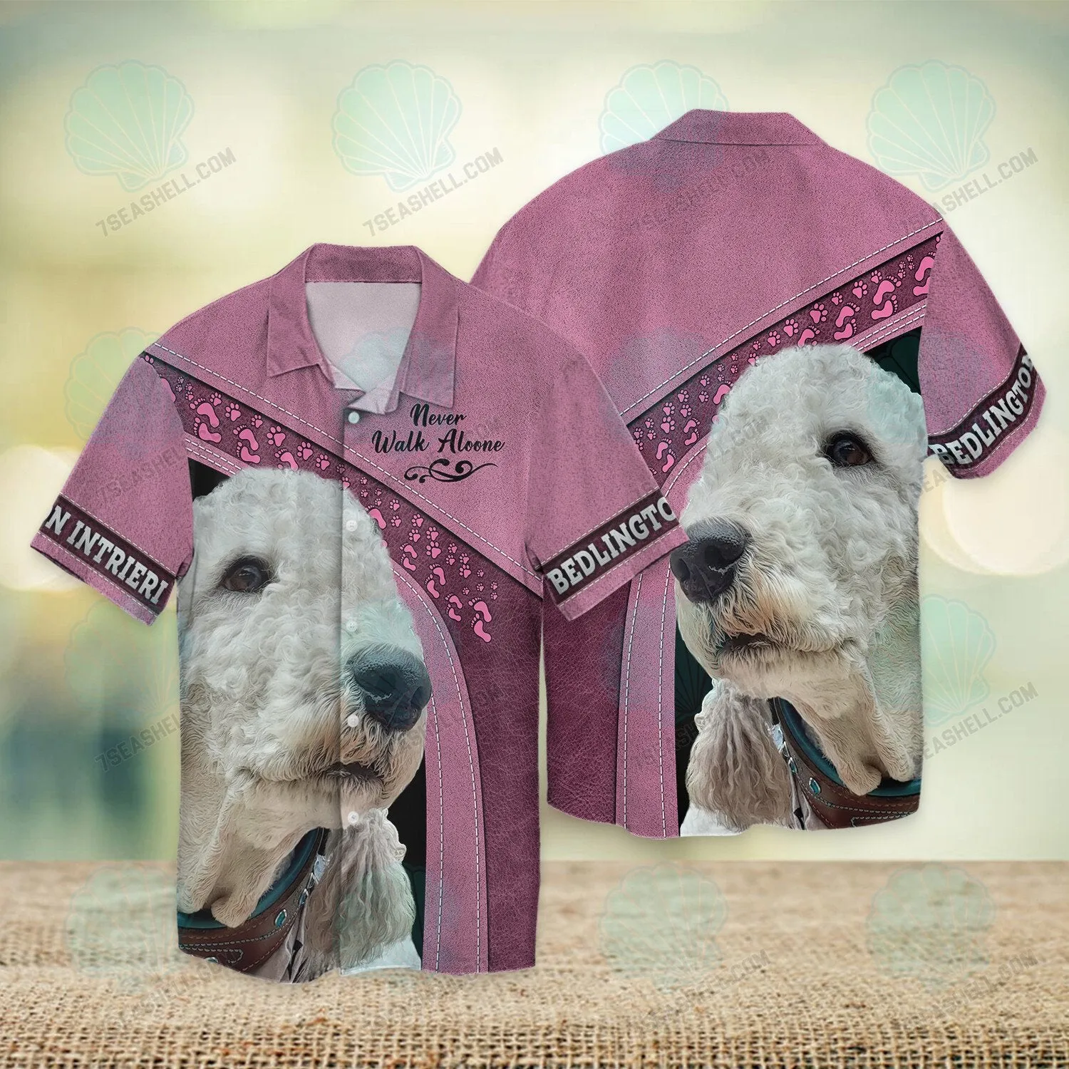 Bedlington Intrieri Love Never Walk Alone 3D Full Print Shirts, Christmas Dog Memorial Gifts for loss of Dog