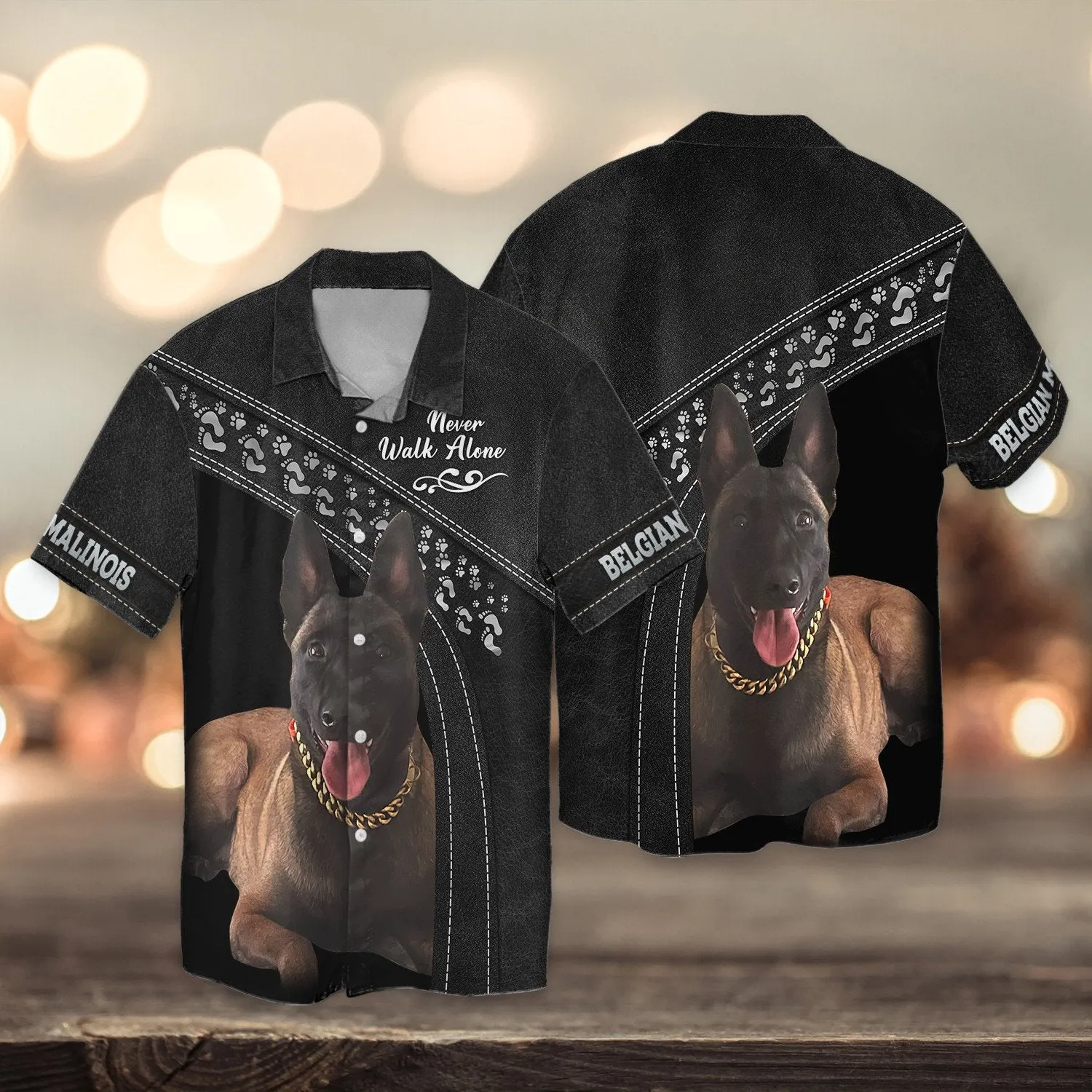 Belgian Malinois Never Walk Alone 3D Full Print Shirts, Dog Memorial Gifts for loss of Dog, Gift for Dog Lovers