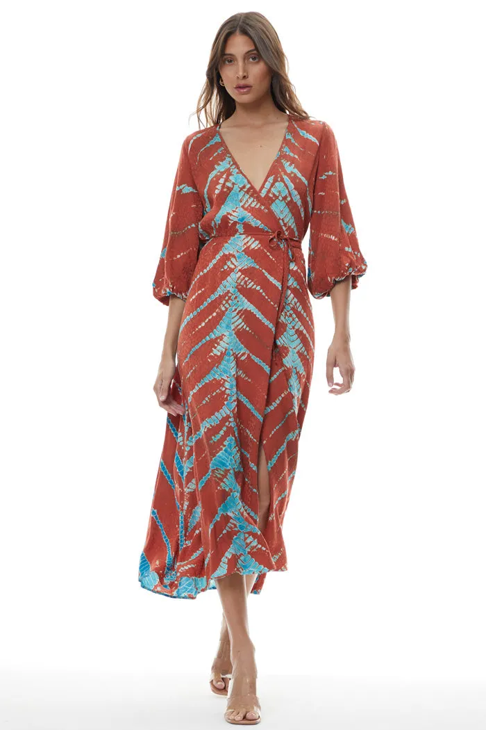 Belle Midi Wrap Dress // Mud Savannah ~ NO RETURNS