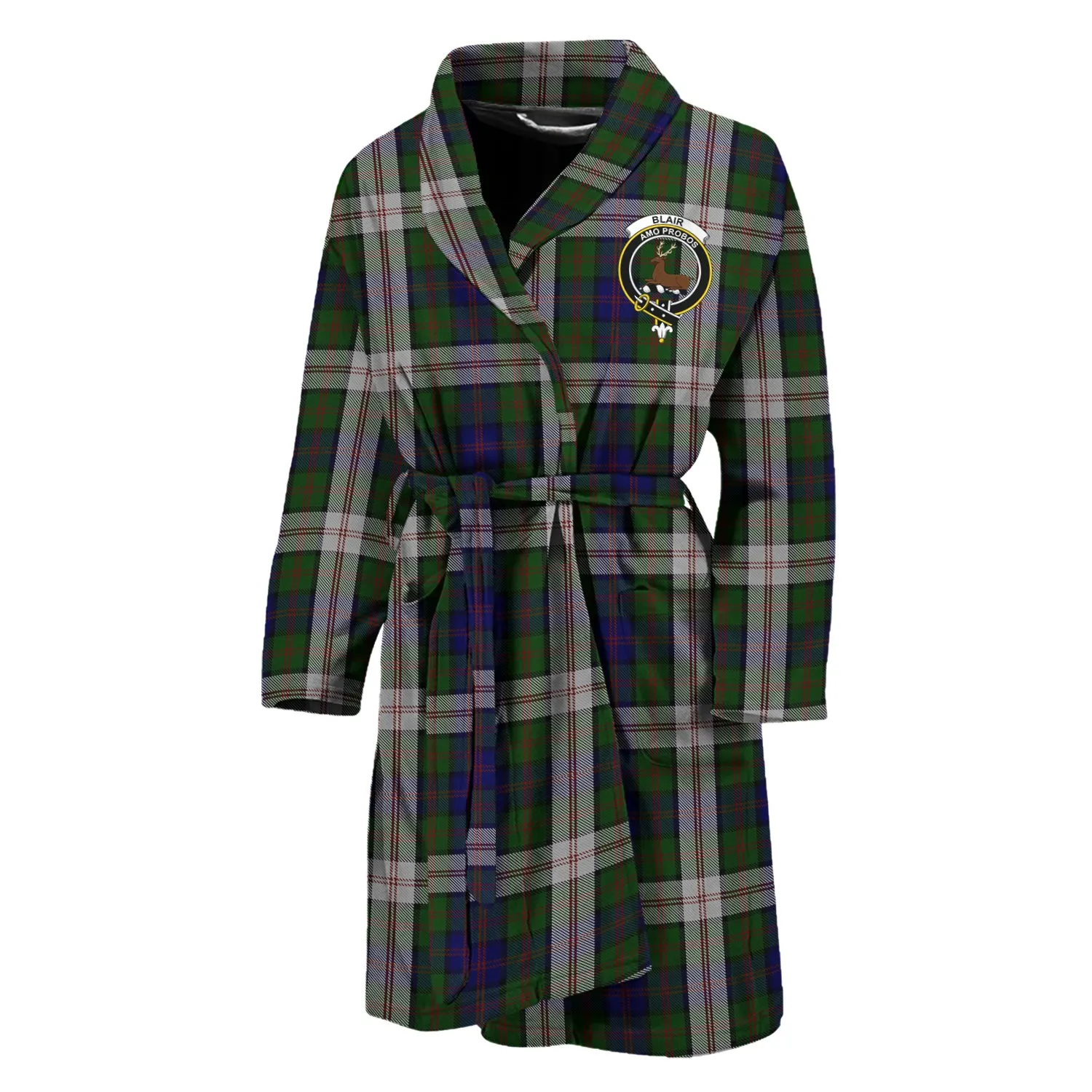 Blair Dress Tartan Bathrobe with Family Crest