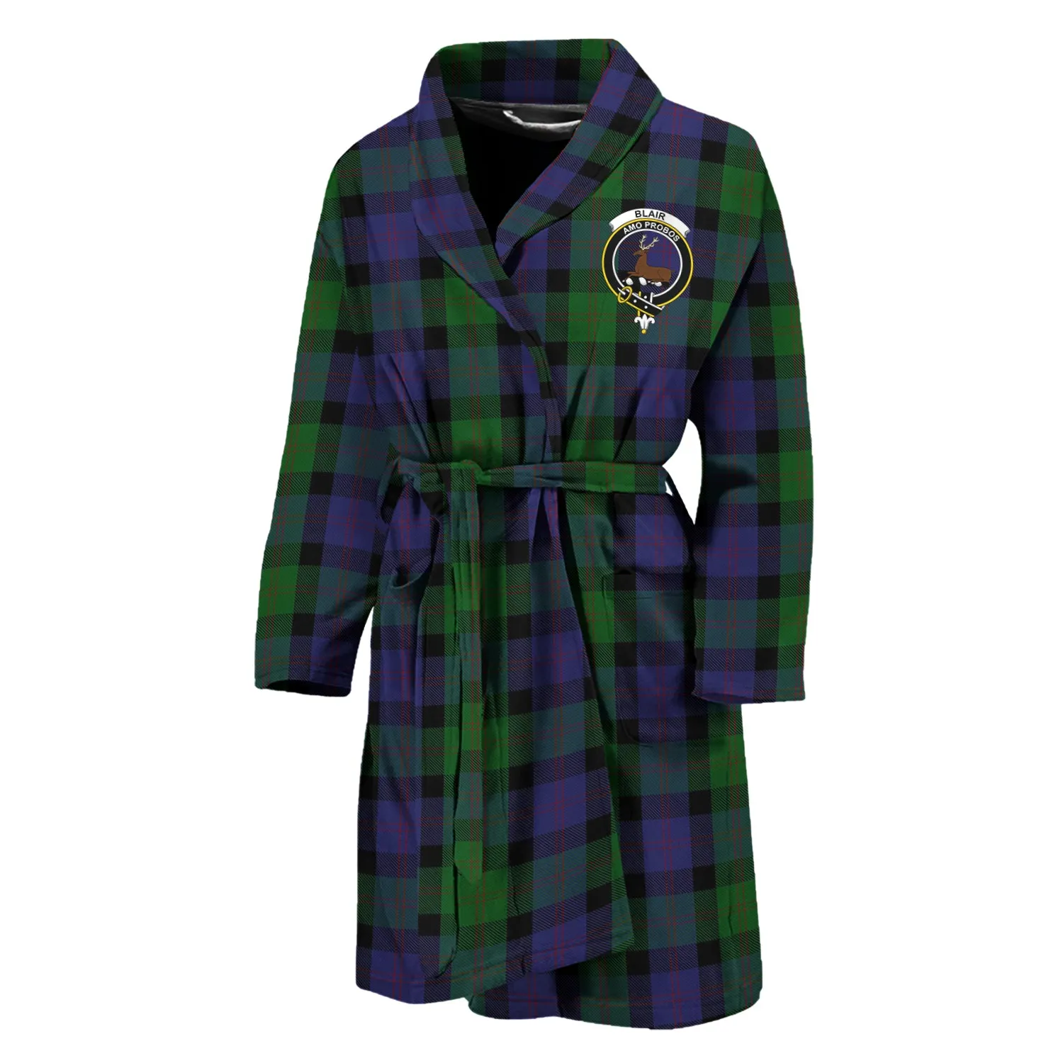 Blair Tartan Bathrobe with Family Crest