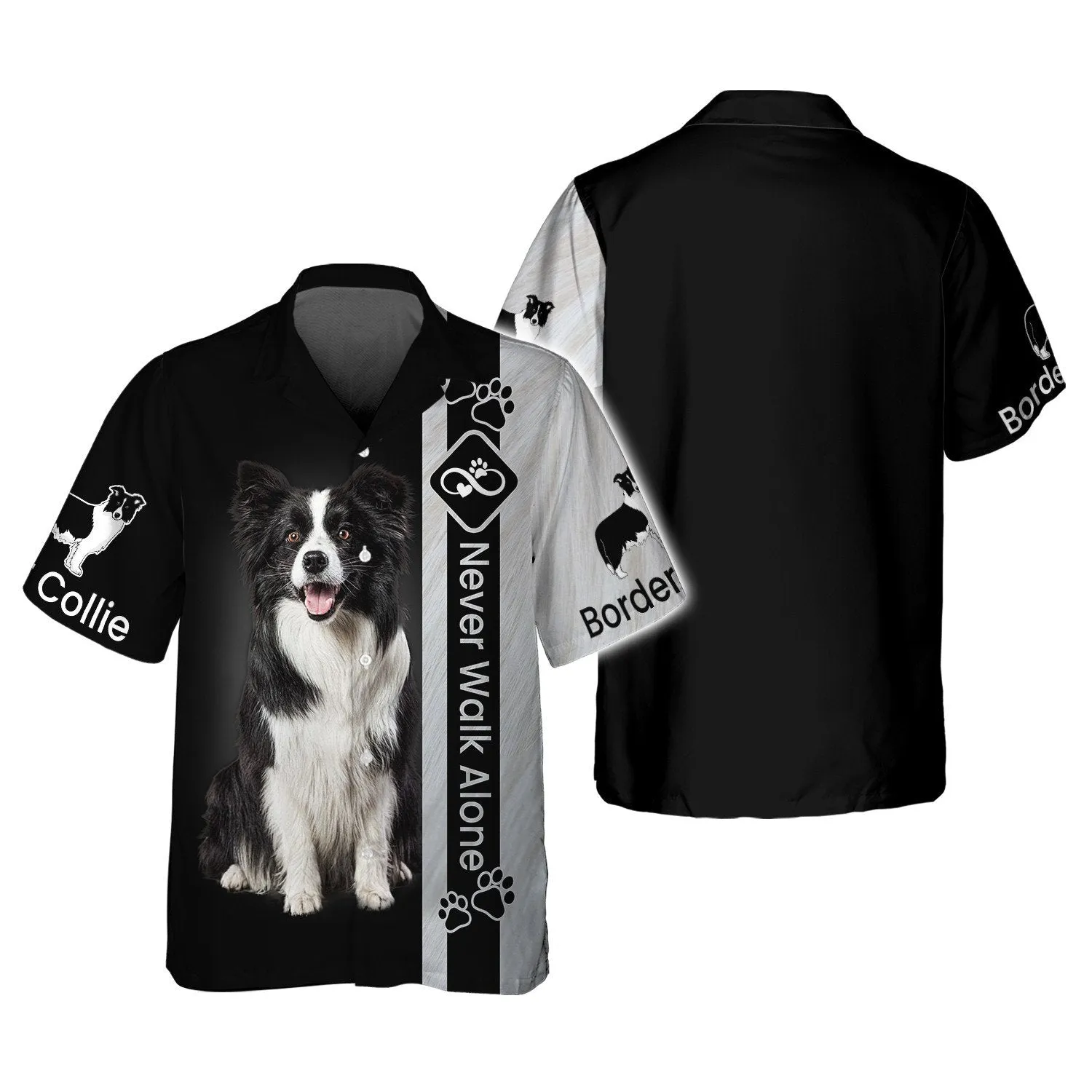 Border Collie Never Walk Alone T-Shirt, Shirt For Pet Lovers, Dog Memorial Gifts for loss of Dog