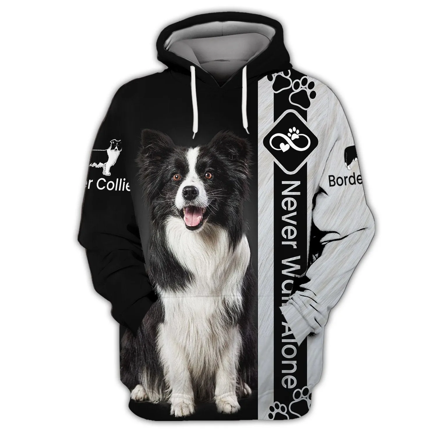 Border Collie Never Walk Alone T-Shirt, Shirt For Pet Lovers, Dog Memorial Gifts for loss of Dog