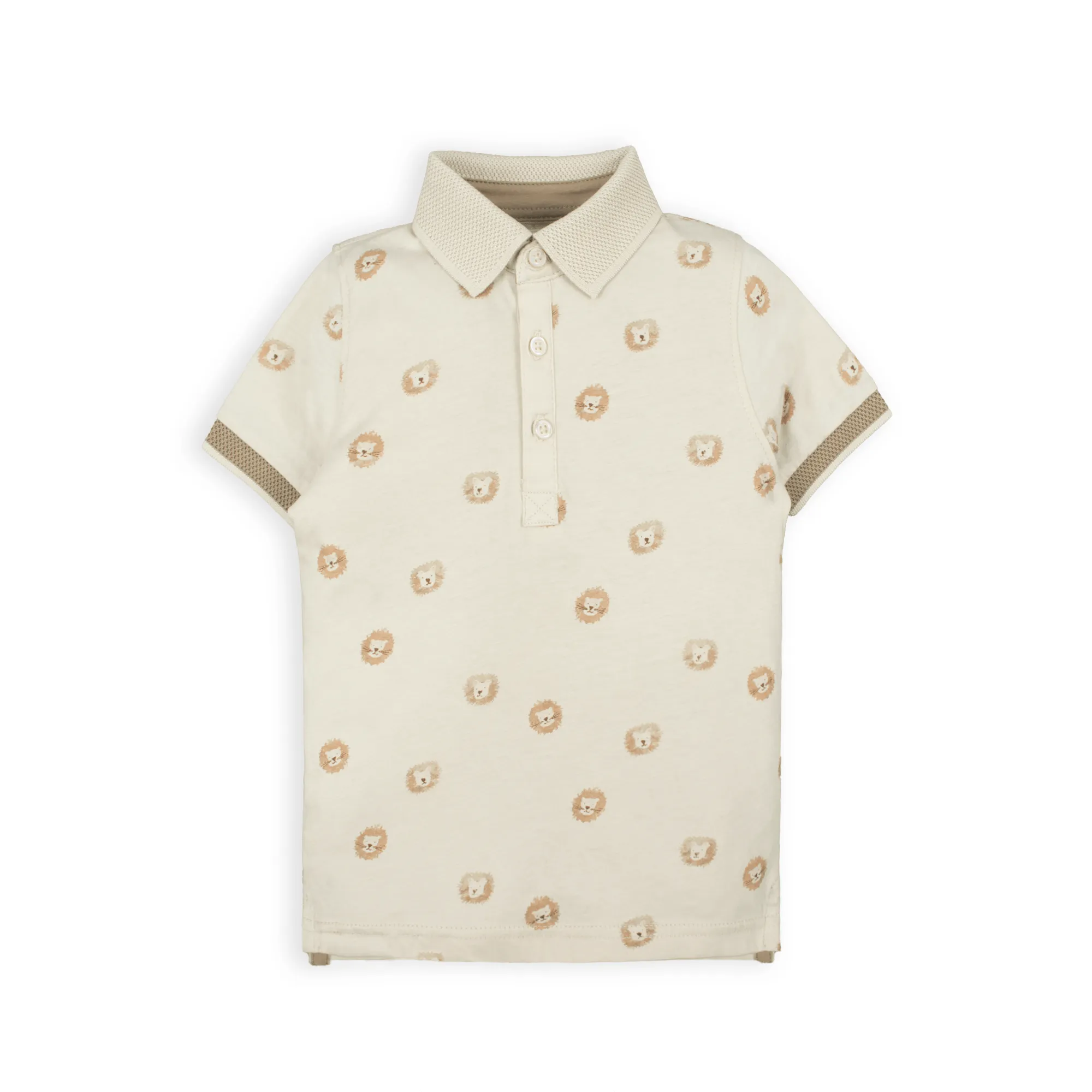 BOY'S PREMIUM CREAM AOP POLO