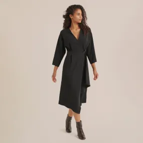 Brendolyn Button-Front Wrap Dress