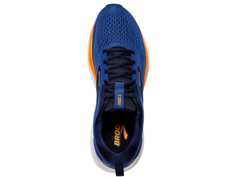 Brooks Trace 3 Mens Running Shoe (Blue/Peacoat/Orange)