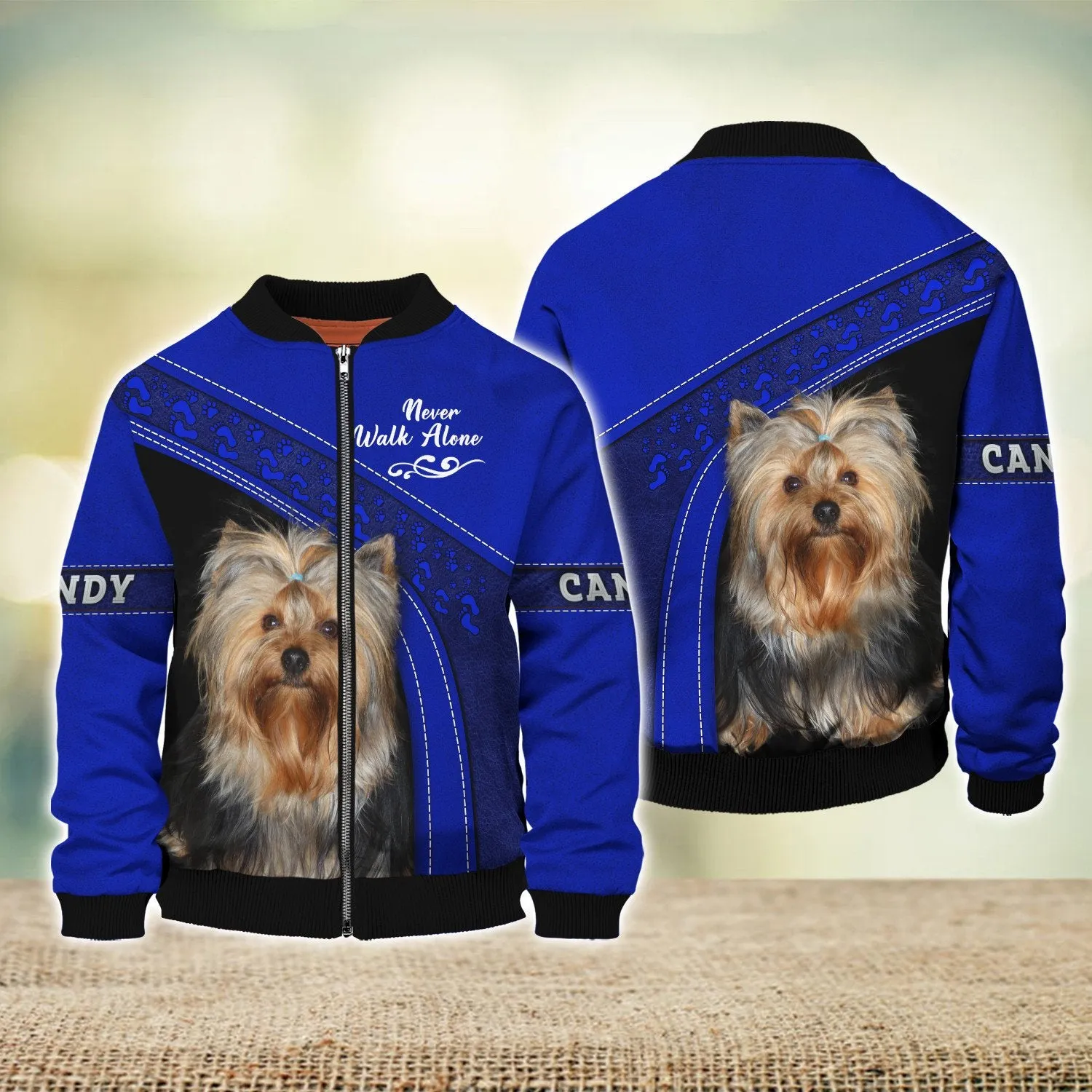 CANDY Love Never Walk Alone Love Blue Ver2 3D Full Print Shirts, Shirt For Dog Lovers, Dog Memorial Gifts for loss of Dog