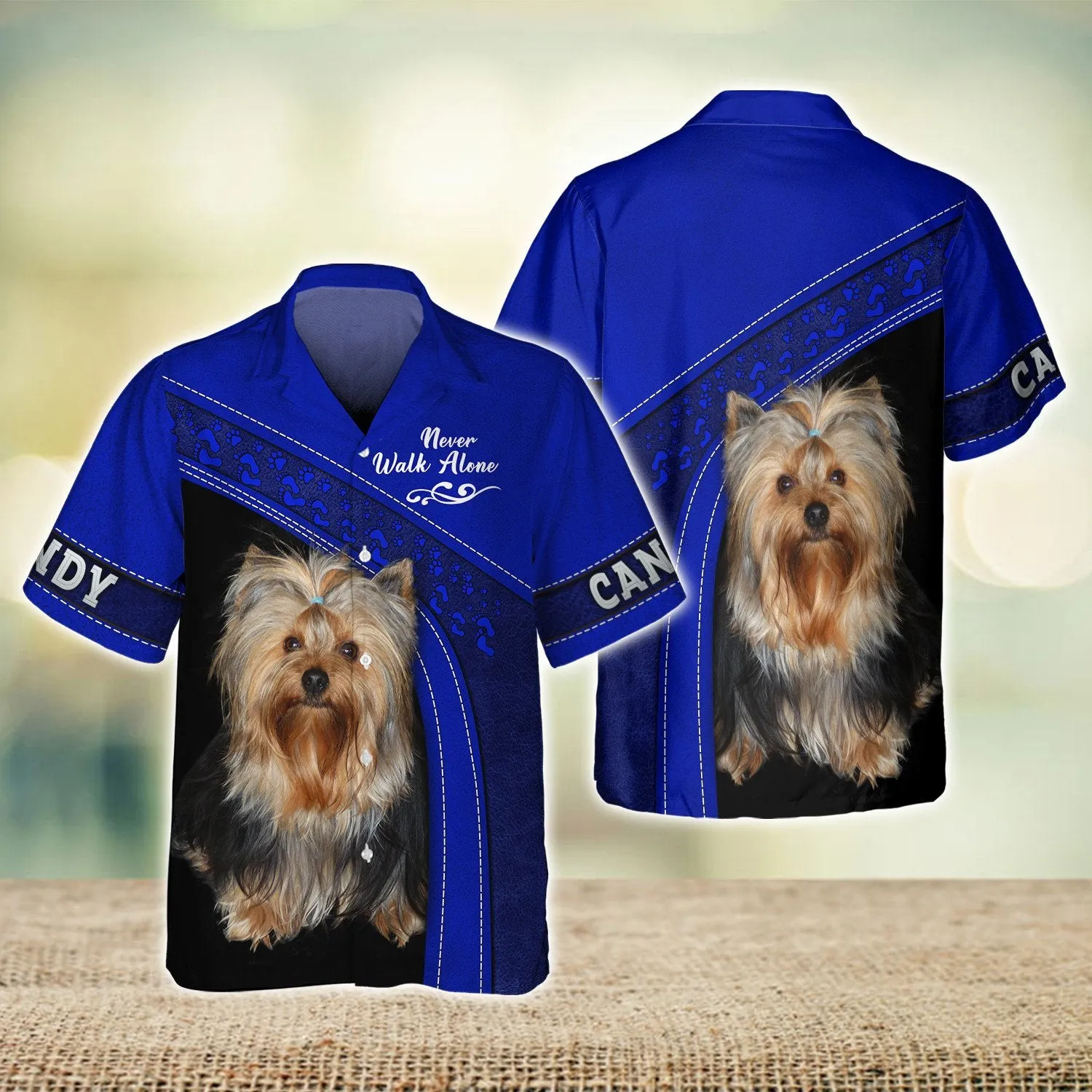 CANDY Love Never Walk Alone Love Blue Ver2 3D Full Print Shirts, Shirt For Dog Lovers, Dog Memorial Gifts for loss of Dog