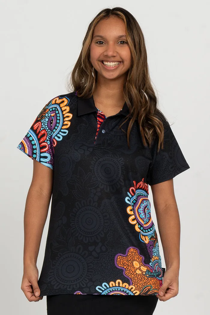 Celebration Black Bamboo Essence Women's Fitted Polo Shirt