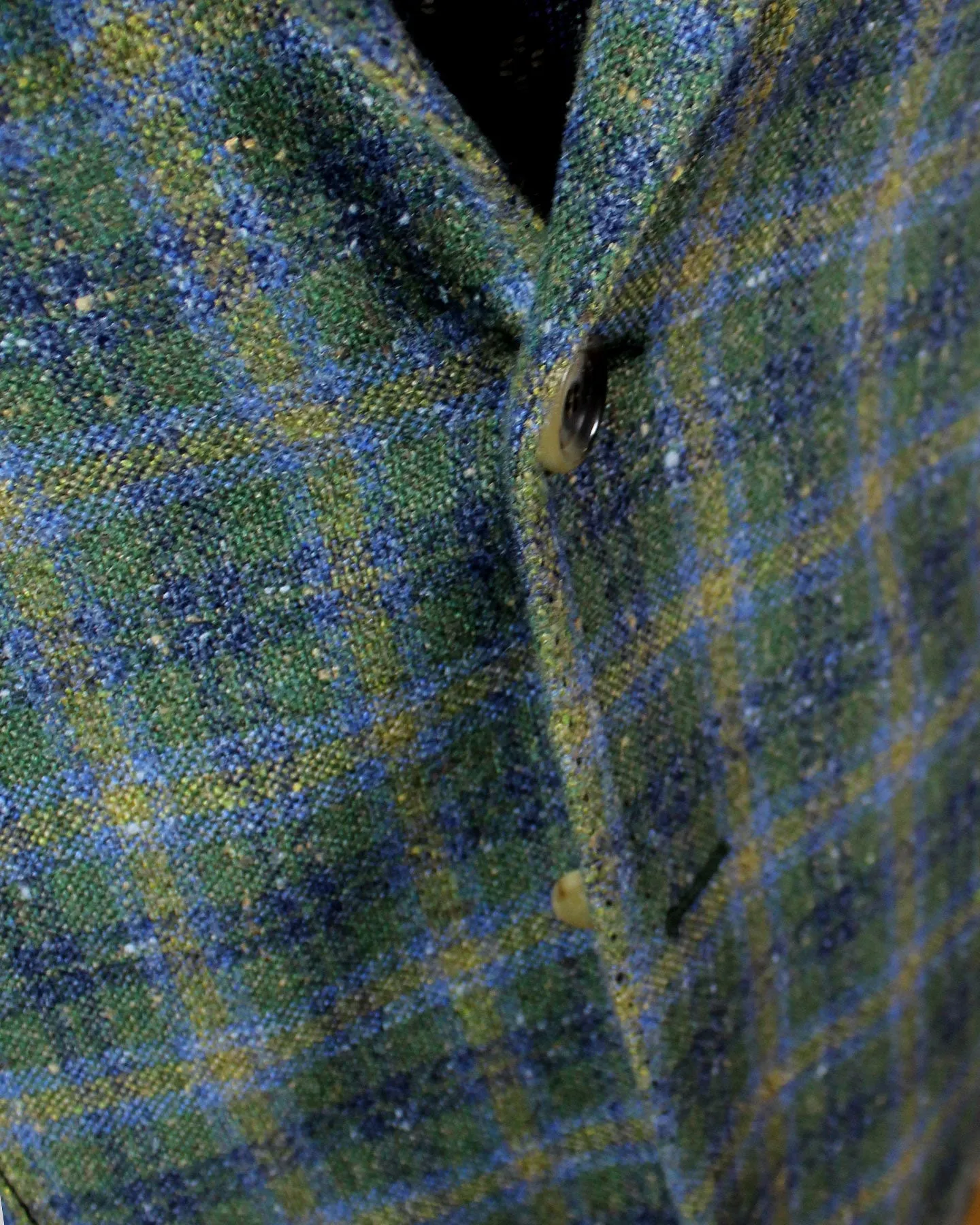 Cesare Attolini Sport Coat Green Plaid Blazer Cashmere Silk EU 48/ US 38