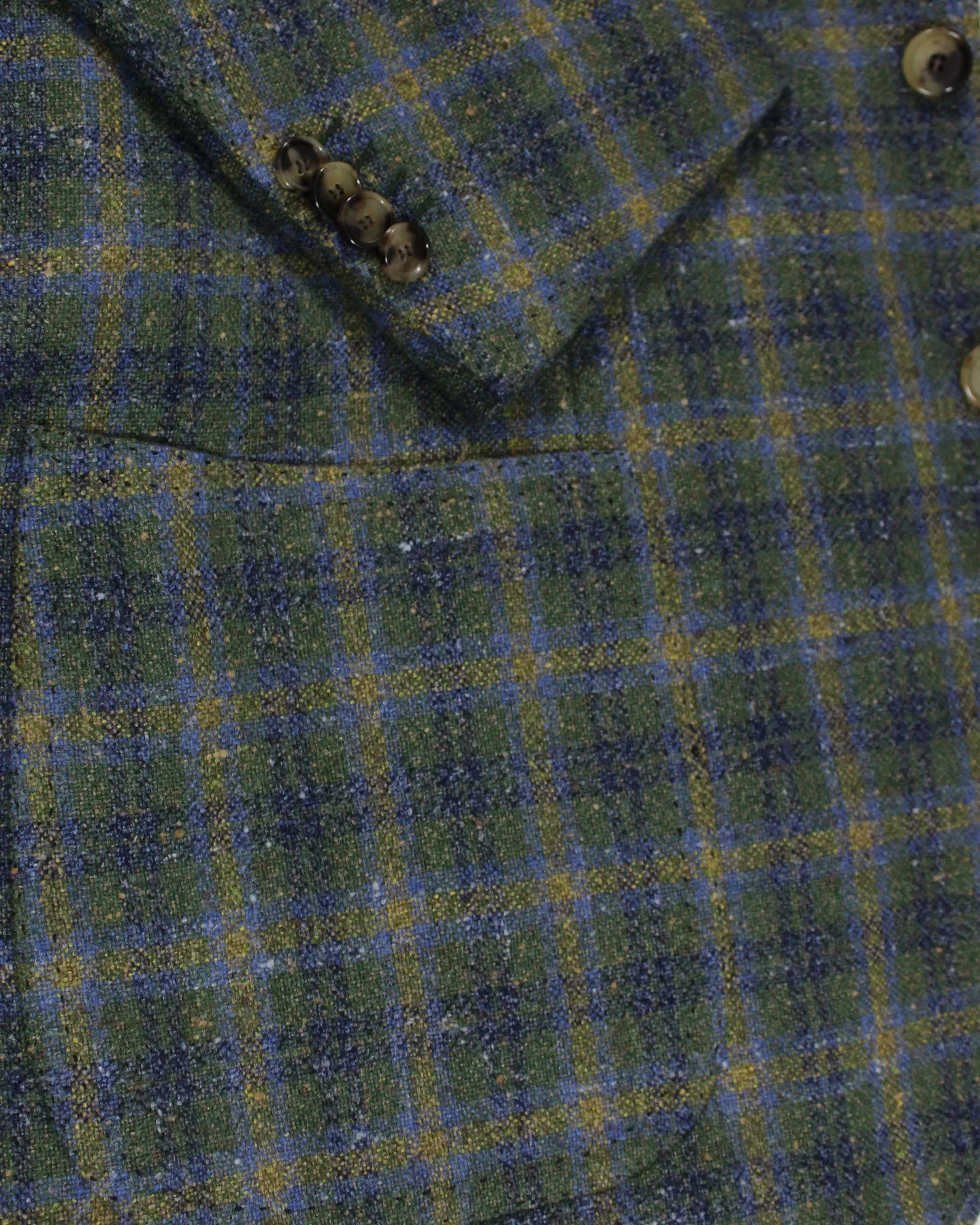 Cesare Attolini Sport Coat Green Plaid Blazer Cashmere Silk EU 48/ US 38