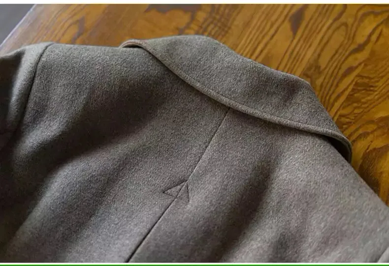 Classic Double-Breasted Wool Coat