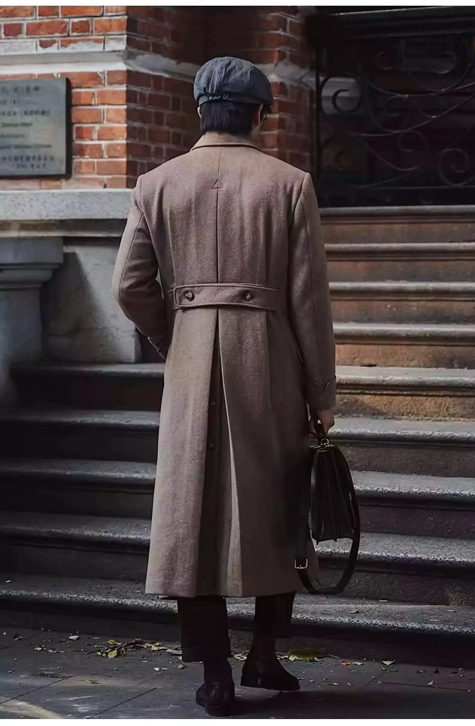 Classic Double-Breasted Wool Coat