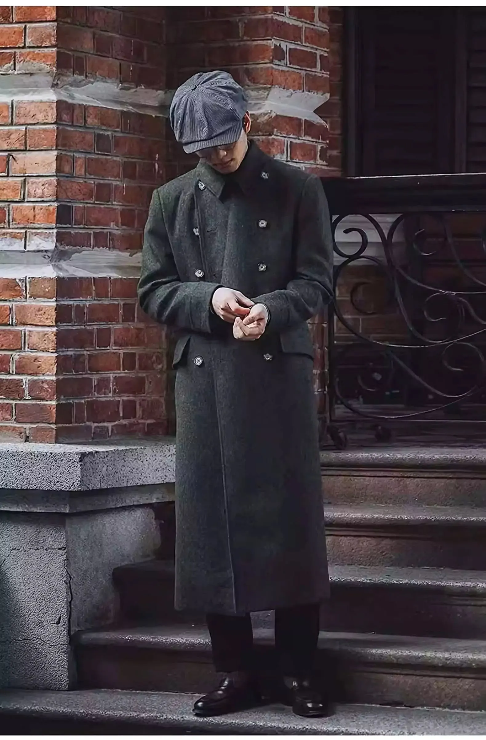 Classic Double-Breasted Wool Coat