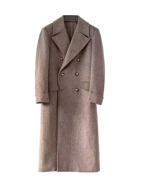 Classic Double-Breasted Wool Coat