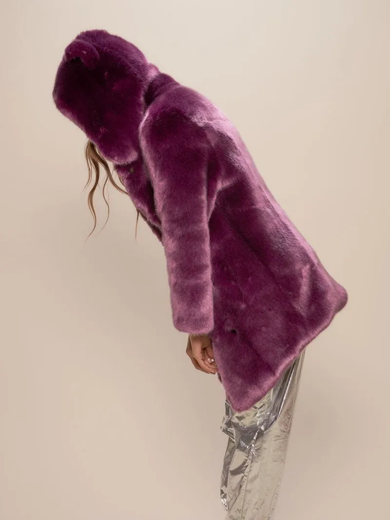 Classic Women's Faux Fur Coat | Lavender Wolf