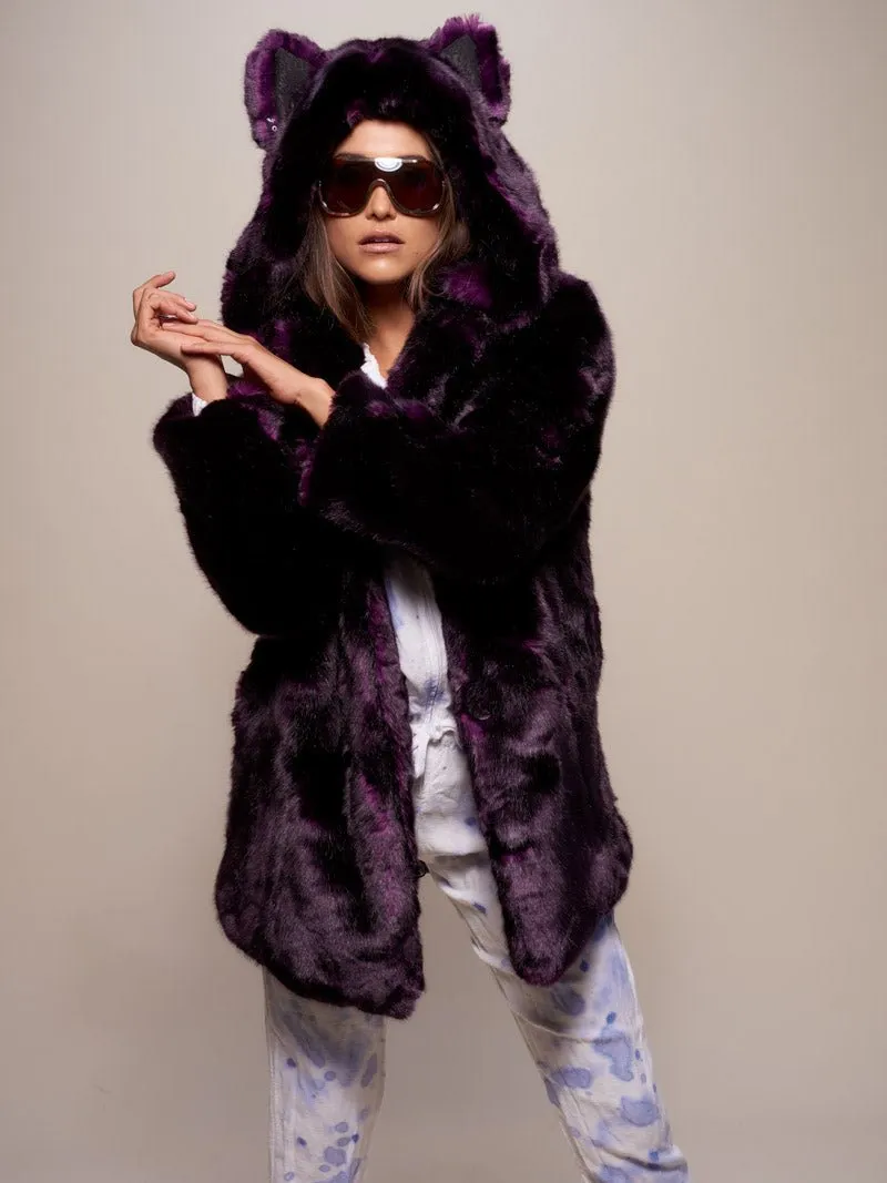 Classic Women's Purple Faux Fur Coat | Midnight Wolf